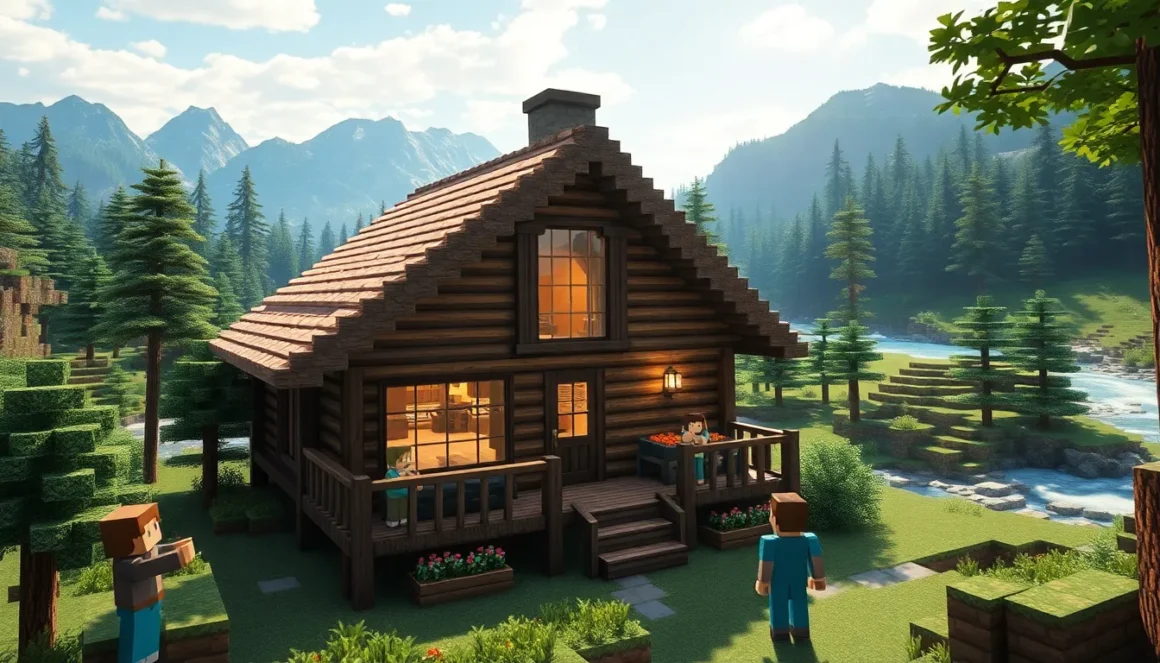 minecraft spruce cabin